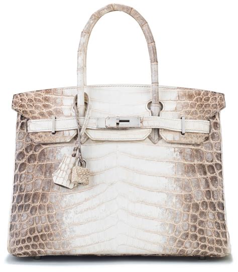 hermes birkin himalayan crocodile matte 30 white/brown|most expensive hermes birkin handbag.